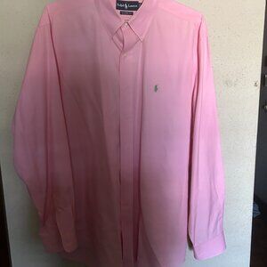 Ralph Lauren Classic Fit Long Sleeve Button Down Pink Shirt